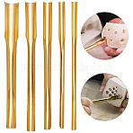 5Pcs Brass Hole Puncher for Ceramics Clay, Pottery Tool, Golden, 110~111x5~12x3.5~7mm(AJEW-FG0005-10)