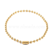 Ion Plating(IP) 304 Stainless Steel Ball Chain Necklaces for Women, Real 18K Gold Plated, 16.54 inch(42cm), bead: 6mm(NJEW-G135-01C-G)