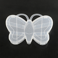 Plastic Bead Storage Containers, 13 Compartments, Butterfly, Clear, 14.7x18.5x2.5cm(CON-Q023-02)