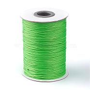 Korean Waxed Polyester Cord, Lime Green, 1mm, about 85yards/roll(YC1.0MM-A179)