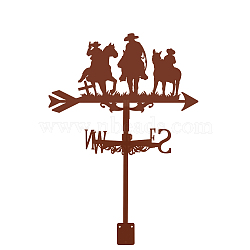 Iron Wind Direction Indicator, Weathervane for Outdoor Garden Wind Measuring Tool, Horse, 265x358mm(AJEW-WH0525-003)