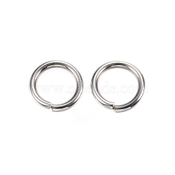 304 Stainless Steel Jump Rings, Open Jump Rings, Stainless Steel Color, 10x1.5mm, Inner Diameter: 7mm, 15 Gauge(A-STAS-D448-093P-10mm)