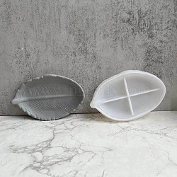 DIY Leaf Dish Tray Silicone Molds, Storage Molds, for UV Resin, Epoxy Resin Craft Making, White, 152x100x25mm(DIY-P070-J02)