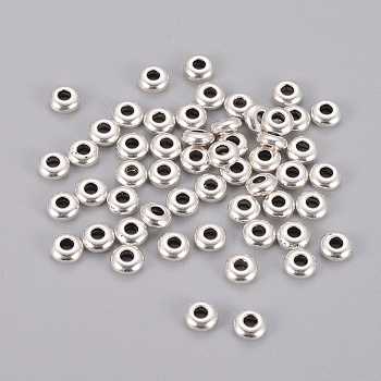 Alloy Spacer Beads, Antique Silver, 5x2mm, Hole: 2mm