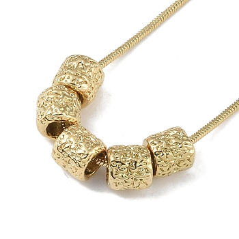 304 Stainless Steel Snake Chain Necklaces, Real 18K Gold Plated, Column, Real 18K Gold Plated, 18.62 inch(47.3cm)