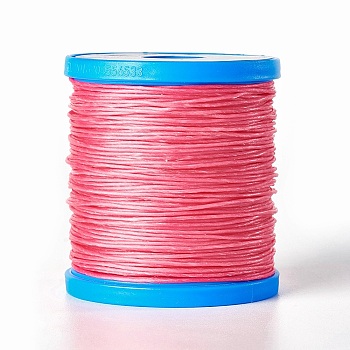 Round Waxed Cords, Micro Macrame Cord, Polyester Leather Sewing Thread, for Bracelets Making, Beading, Crafting, Bookbinding , Hot Pink, 1mm, about 87.48 yards(80m)/roll