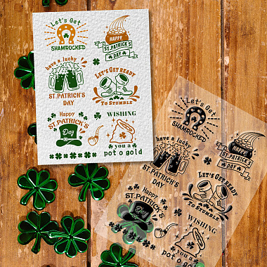 Saint Patrick's Day Custom PVC Plastic Clear Stamps(DIY-WH0618-0134)-5