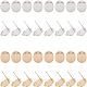 32Pcs 2 Colors Brass Stud Earring Findings(KK-FH0002-19)-1