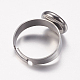 componentes de anillos de dedo de acero inoxidable ajustables 201(STAS-I097-038P)-3