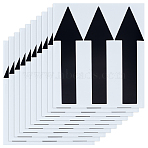 Rectangle Self-Adhesive Arrows Guide Label Sticker Paper, Black, 215x187x0.1mm(DIY-WH0678-33B)