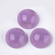 Translucent Resin Cabochons, Dyed, Plum, 18x8mm(CRES-T014-11E)