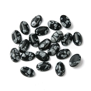 Synthetic Snowflake Obsidian Cabochons, Oval, 6x4x2~2.5mm(G-A094-01A-35)