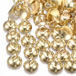 CCB Plastic Bead Cap Pendant Bails, for Globe Glass Bubble Cover Pendant Making, Light Gold, 9x6.5mm, Hole: 2mm(X-CCB-T006-098KC)