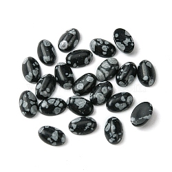 Synthetic Snowflake Obsidian Cabochons, Oval, 6x4x2~2.5mm(G-A094-01A-35)