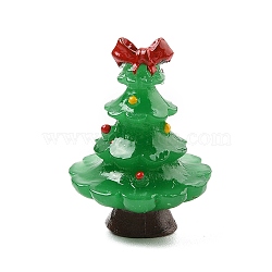 Christmas Resin Figurine Statues, for Home Office Desktop Decoration, Christmas Tree, 25x25.5x34.5mm(DJEW-M018-01G)