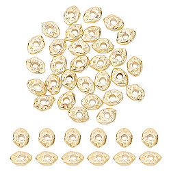 30Pcs Brass Beads, Eye, Golden, 5x7x1.5mm, Hole: 1.8mm(KK-AR0003-07)