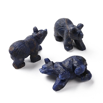 Natural Sodalite Home Display Decorations, Bear, 54x24x40mm