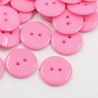 36L(23mm) Pink Flat Round Acrylic 2-Hole Button