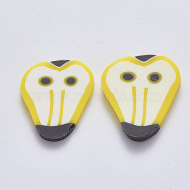 22mm ChampagneYellow Fruit Polymer Clay Cabochons