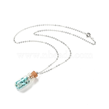 3Pcs 3 Styles Glass Wishing Bottle Pendant Necklaces(NJEW-FS0001-02)-3