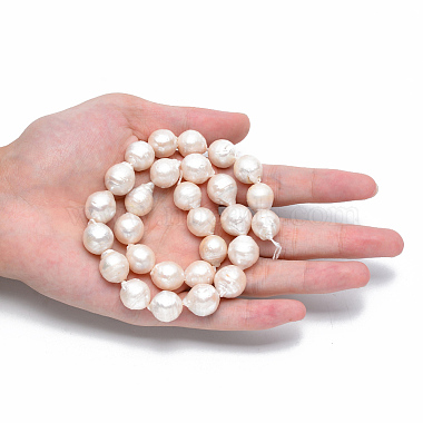 Nuggets Natural Baroque Pearl Keshi Pearl Beads Strands(PEAR-Q004-32)-6