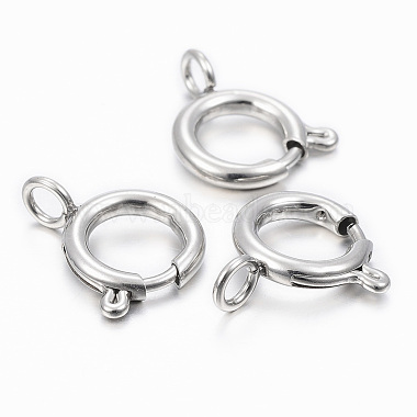 304 Stainless Steel Smooth Surface Spring Ring Clasps(STAS-H396-D-02P)-2
