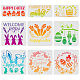 PET Hollow out Drawing Painting Stencils Sets(DIY-WH0172-320)-1