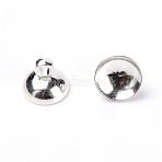 Zinc Alloy Bead Cap Pendant Bails, for Globe Glass Bubble Cover Pendants, Platinum, 8x6.5mm, Hole: 2mm(PALLOY-TAC0023-06P)
