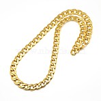 304 Stainless Steel Curb Chain/Twisted Chain Necklaces, with Lobster Claw Clasps, Golden, 23 inch~25 inch(58.4~63.5cm), 12mm(STAS-A028-N127G)