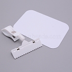 Erasable PVC Food Label Display Chalkboard Clip, for Supermarket, Bakery, Cafe Price Tag, White, 14.5x10x0.1cm(ODIS-WH0010-06A)