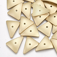 Smooth Surface Alloy Beads, Triangle, Matte Gold Color, 19x16x3mm, Hole: 1.4mm(X-PALLOY-S117-158)