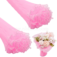 2 Bags Organza Flower Bouquet Wrapping Paper, Pearl Pink, 282x0.5mm(DIY-GF0009-61A-03)