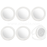 6Pcs Iron Blank Discs, for Laser Stamping Commemorative Coins, Medals, Flat Round, Silver, 40x3mm(AJEW-BC0006-78S)