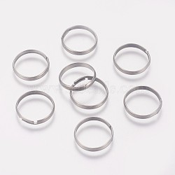 316 Surgical Stainless Steel Finger Ring Settings, Adjustable, Stainless Steel Color, Size 7, 17mm, 3mm(X-STAS-I090-02P)