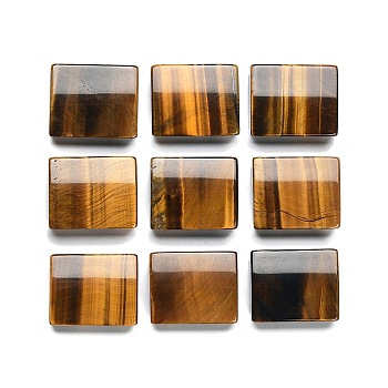 Natural Tiger Eye Multi-Strand Links, Curved Rectangle, 16.5~17x20x6.5~7mm, Hole: 1.2~1.4mm