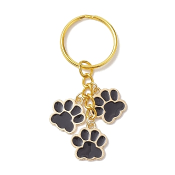 Alloy Keychain, Claw Print, Golden, 6.6cm