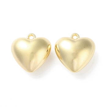 CCB Plastic Pendants, Heart Charms, Golden, 29x28x16mm, Hole: 2.5mm