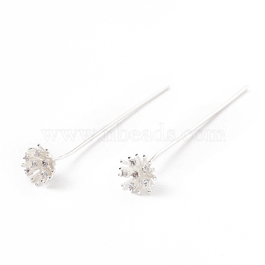 5cm Silver Clear Brass Pins