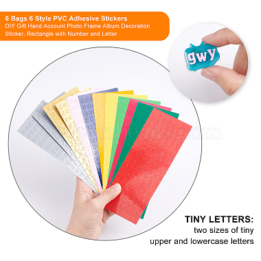 6 Bags 6 Style Waterproof PVC Adhesive Stickers(DIY-NB0006-36)-3