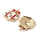 Pendentifs en laiton plaqués sur support pour thème de Noël(KK-M280-11A-G)-2