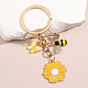 Resin & Alloy Enamel Butterfly/Flower/Bee Pendant Keychain(WG18063-02)-1