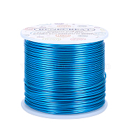 Round Aluminum Wire, Deep Sky Blue, 15 Gauge, 1.5mm, about 223.09 Feet(68m)/roll(AW-BC0001-1.5mm-07)