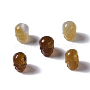 Natural Agate Beads, Skull, Dyed & Heated, 13x10x11.5mm, Hole: 1mm(G-I352-16)