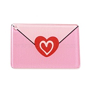 Valentine's Day Theme Opaque Acrylic Pendants, Pink, Envelope, 27x40.5x1.5mm, Hole: 1.8mm(SACR-F011-03D)