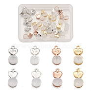 24Pcs 4 Colors Silicone Ear Nuts, Earring Backs, with Brass Findings, Heart, Mixed Color, 11.2x6x5.5mm, 6pcs/color(FIND-TA0001-52)