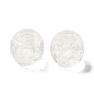 Transparent Acrylic European Beads, Large Hole Beads, Round, Clear, 15mm, Hole: 6mm, about 297pcs/500g(TACR-G048-12)