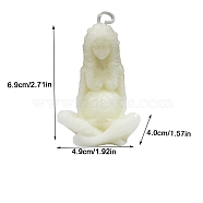 Wax Scented Candles, Gaia Mother of Earth Candle Display Decorations, Pregnant Woman Fragrance Ornament, Beige, 49x40x69mm(PW-WG74053-01)