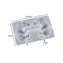 DIY Silicone Display Molds, Resin Casting Molds, for UV Resin, Epoxy Resin Jewelry Making, Dinosaur Pattern, 69~72x101x12~16mm(SIMO-PW0009-05F)