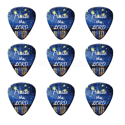 PVC Guitar Picks, Plectrum Guitar Accessories, Blue, 3x2.5x0.71cm(DIY-WH0216-014)