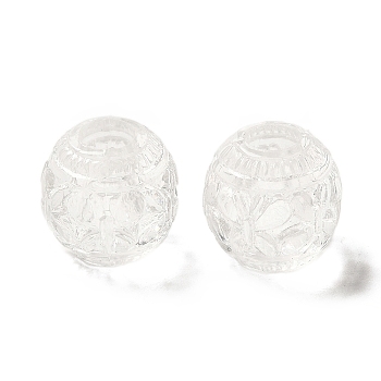 Transparent Acrylic European Beads, Large Hole Beads, Round, Clear, 15mm, Hole: 6mm, about 297pcs/500g